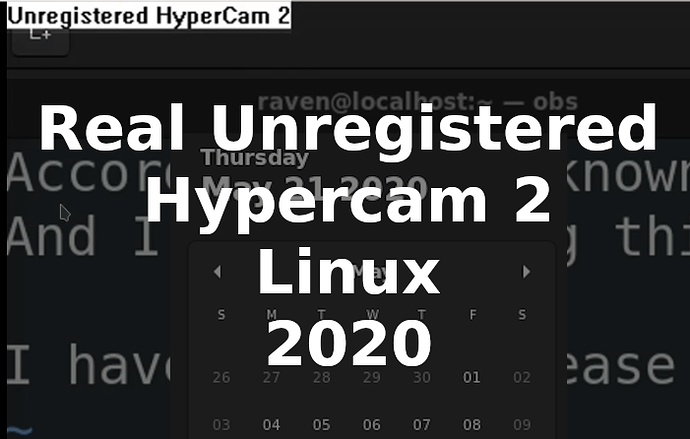 what is unregistered hypercam 2
