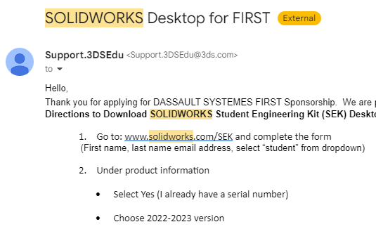 SolidWorks Installation - Website Design/Showcase - Chief Delphi