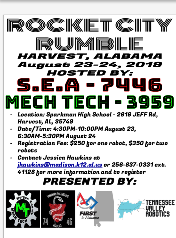 New Off Season Event Rocket City Rumble August 23 24 Huntsville Al Area Off Season Events Chief Delphi