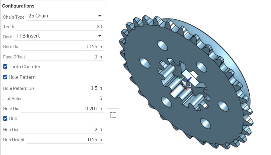 chain sprocket cad drawings